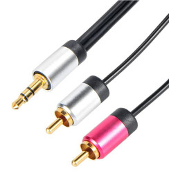 Złącze AUX złącze A: Jack stereo 3,5 mm złącze B: RCA długość 1.5m Cable Power Czarny rodzaj A Męskie rodzaj B Męskie