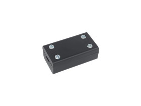 Puszka instalacyjna 50x26x19mm ze złączką 3-torową na zaciski śrubowe, IP20, czarna