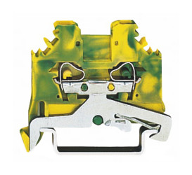 Listwa zaciskowa uziemienia 28 → 12 AWG żyły: 2 Zacisk klatkowy WAGO