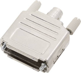 encitech DPPK-M-15-K 6260-0105-02 Obudowa złącza D-SUB Ilość styków: 15 tworzywo sztuczne, metalizowane 180 ° srebrny 1