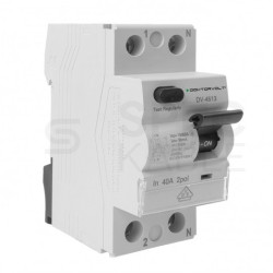 Wyłącznik różnicowoprądowy RCD 1-fazowy 40A 30mA typ A 2-biegunowy 2P (240V AC) 2-modułowy 10kA VDE Doktorvolt