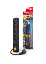 Listwa antyprzepięciowa 5 gniazd ACAR F5 3m czarny