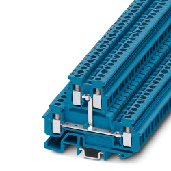 Blok zacisków przelotowych Phoenix Contact poziomy: 2 12AWGŚruba MBKKB 2.5-PV BU 500 V