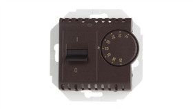 Simon 54 Regulator Temperatury Z Czujnikiem Wewnętrznym Brąz Mat Drt10w.02/46
