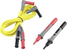 VOLTCRAFT MSL-504 Przewód pomiarowy złącze męskie 4 mm sonda 1.20 m żółty 1 szt.