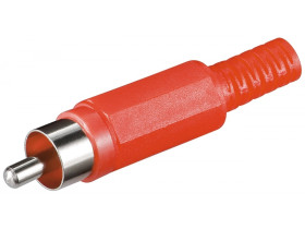 Wtyk RCA wersja plastikowy z zabezpieczeniem przed zginaniem