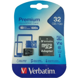 Karta 32GB microSD HC class10 + adapter VERBATIM