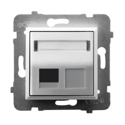 ARIA Obudowa gniazda pojedynczego typu Keystone skośna biały GPK-1US/p/00