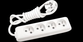 Listwa zasilająca 4 gniazda z uziemnieniem i przesłonami 3m