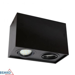 Oprawa downlight ORTAL regulowana 182x96 2x GU10 max. 2x50W czarna C23-DLO-AS-GU10-250-BL
