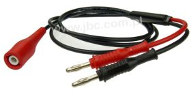 7160-MI-50-100-RT (7060-MI-50-100-RT) Kabel koncentryczny 1,0m, wtyk BNC + 2 x wtyk prosty 4mm, czerwony, 50ohm, ELECTRO-PJP, WY