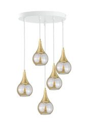 Lampa wisząca nowoczesna 5xE27 LACRIMA WHITE