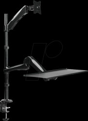 BP0030 Sit-stand workstation monitor desk mount, 13-27"