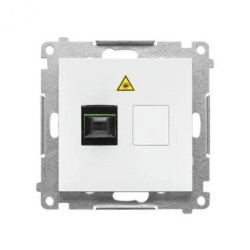 Simon 55 Gniazdo światłowodowe / optyczne pojedyncze SC/APC (moduł) Biały mat TGS1.01/111