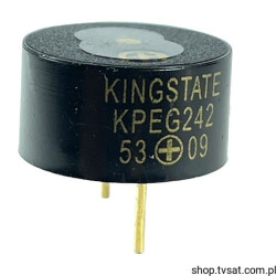 KPEG242 Piezo Buzzer Type 4.1KHz 7mA THT KINGSTATE