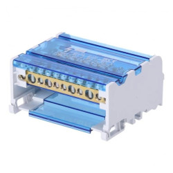 Blok rozdzielczy modułowy Listwa łączeniowa 4x11 125A na szynę DIN TH35 4x (2x 10-35mm2 + 2x 10-25mm2 + 7x 2,5-6mm2) FJ-411/125B