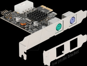 90049 PCIe x1 > external 2x PS/2, internal 1x USB 2.0