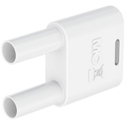 St&#xE4;ubli 664010-29 SKS2-4N-19 white connector, &#xD8;4 mm pin, insulated brass