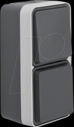 47803515 Combination toggle switch/outlet with hinged cover, surface moun