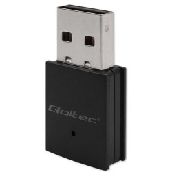 Qoltec Bezprzewodowy Ultra szybki mini adapter WiFi Standard AC BT 4.0 USB 2.0 600Mbps