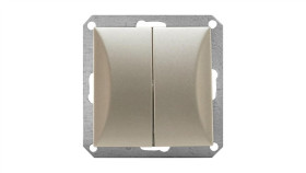 Opal Wyłącznik Łącznik Podwójny Do Ramki Satyna Wp-2/M Op Pi