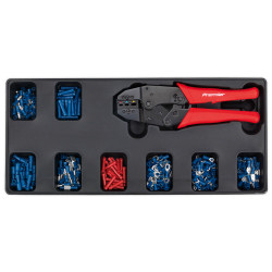 Sealey TBT16 Tool Tray - Ratchet Crimper &amp; 325 Assorted Insulated Terminal Set