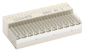 Złącze typu Backplane ERmet Series 2mm Pitch 110-pinowe 5-rzędowe Żeński, Wtłaczane Terminal, 1A ERNI
