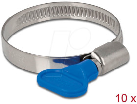 19448 Hose clips with wing nut, 32 - 50 mm, 10 pieces