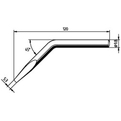 Ersa 0152JD/SB Soldering Tip Chisel-shaped Curved 1pc