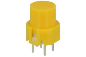 Mikroprzycisk; 12mm; 14,3mm; KS01B-Y; 12,8mm; przewlekany (THT); 4 piny; żółty; okrągły; OFF-(ON); bez podświetlenia; 10mA; 35V