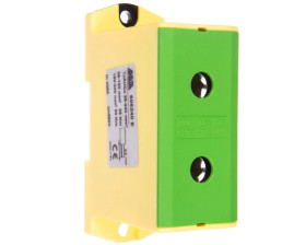 Złączka szynowa 1-torowa 35-240mm2 żółto-zielona EURO OTL 240 1xAl/Cu 606240 E