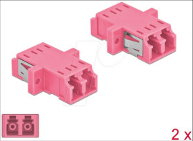 86537 Optical Fiber Coupler LC/LC Duplex 2 pieces violet