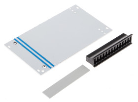 Panel stelażowy Panel przedni do szafy RACK RS PRO moduły stelażowe 3U skok poziomy 14KM Szary