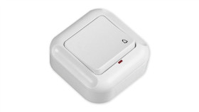 Turkus Przycisk Dzwonek Natynkowy Podświetlany Biały Wnt-7Tb/S