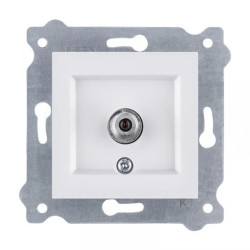 Gniazdo SAT z filtracją, złącze typu F Biały 262/01 EXEN