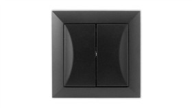 Opal Wyłącznik Łącznik Żaluzjowy Bistabilny Czarny Mat Wp-10 Op Cz/Mat