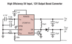 No R Constant Frequency Current Mode Boost/Flyback/SEPIC DC/DC Controller