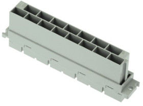 Female connector, type H15, 15 pole, z-d, pitch 10.16 mm, faston plug, straight, silver-plated, 09062152871222