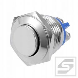 Przycisk wandaloodporny PW16PW;16mm wystający;2A/250V;chwilowy;2pin;śr.