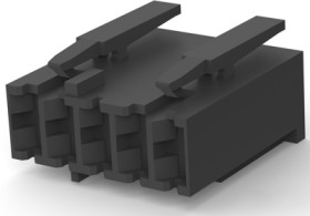 Socket housing, 5 pole, pitch 5 mm, straight, black, 2-928247-5