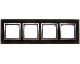 Simon 54 Nature Ramka poczwórna szkło ZASTYGŁA LAWA DRN4/73