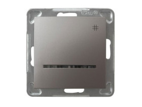 IMPRESJA Wyłącznik krzyżowy z podświetleniem niebieskim tytan ŁP-4YS/m/23 OSPEL