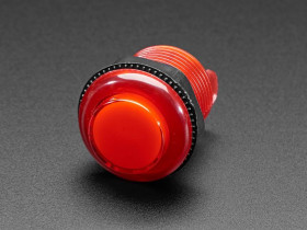 Adafruit Arcade Button with LED - 30mm Translucent Red