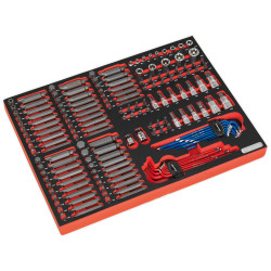 Sealey TBTP07 Tool Tray with Specialised Bits &amp; Sockets 177pc
