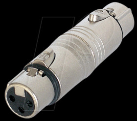 NA3FF Adapter XLR socket/socket, 3-pin