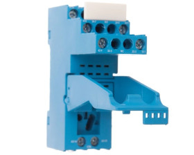 Gniazdo do serii 55.32/85.02 modułów 99.80, zaciski śrubowe, montaż na szynę DIN 35mm, (klip plastikowy) 94.92.3SPA