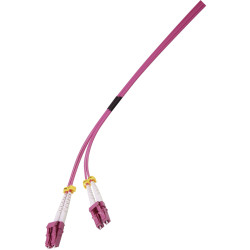 Renkforce RF-4738838 Fibreglass FO Cable Purple red 2.00 m LC-LC Multimode