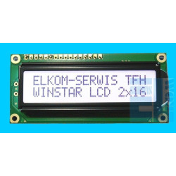 WYŚWIETLACZ LCD 2x16 WH1602B TFH ! WINSTAR ! BIAŁE PODŚW. POZYTYW CYRYLICA 16x2