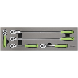 Siegen S01230 Ratchet Wrench Set 5pc 3/8"Sq Drive Flip Reverse