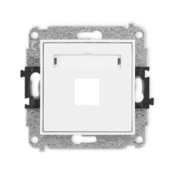 ICON Mechanizm gniazda multimedialnego pojednczego bez modułu (standard Keystone) biały IGM-1P